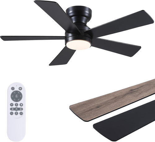Black ceiling fans with lights - fans,