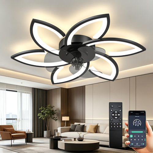 Black fan light - black,
