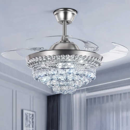 Luxury crystal ceiling fan - 42"crystal,