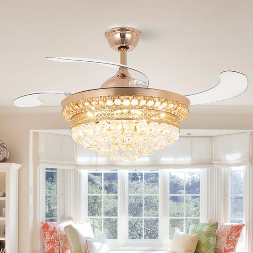 Crystal ceiling fan - 42",
