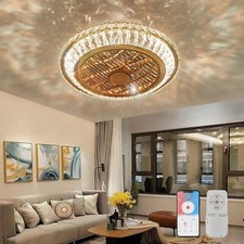 LED Crystal Ceiling Fan with
